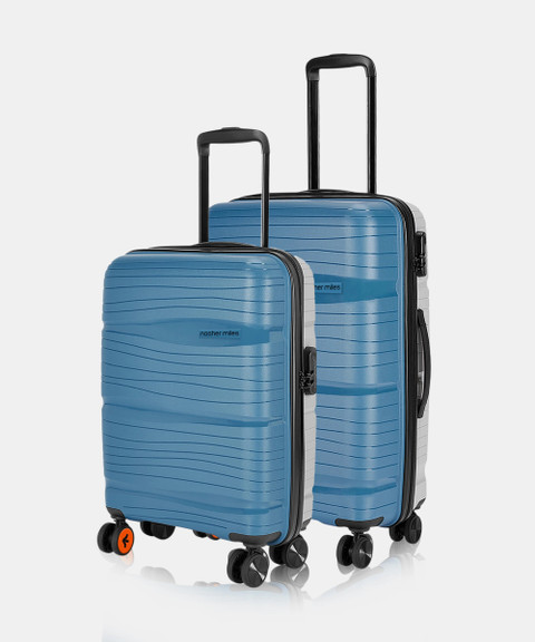 30cm、25cm、23cm NASHER MILES Nicobar Hard-Sided Dual Tone Luggage Set of 2 Blue