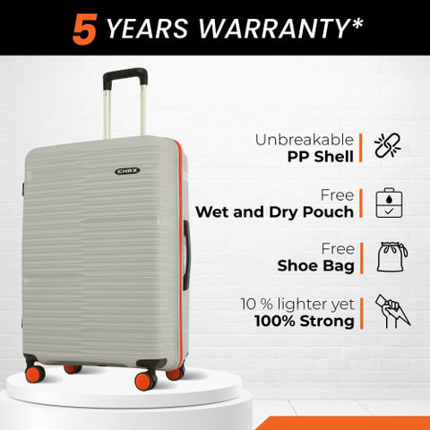 HRX by Hrithik Roshan Zanzibar Check-in Suitcase 8 Wheels - 26