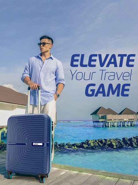 SAFARI Eclipse Neo Cabin Suitcase 8 Wheels - 22 inch Navy Blue