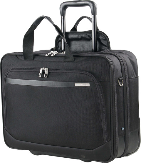 SAMSONITE VECTURA ROLLNGTOTE BLACK Overnighter Briefcase