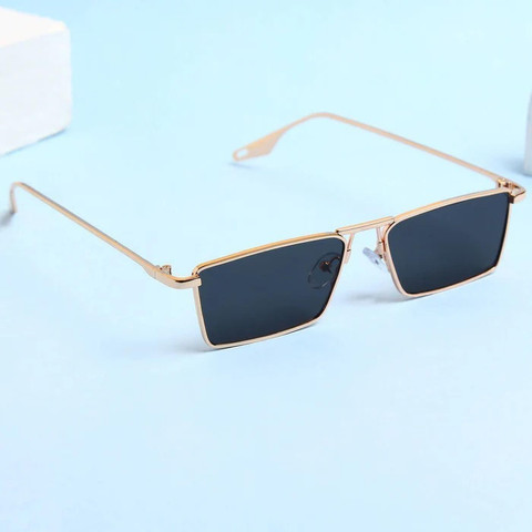 Buy ALFATOORE Rectangular Sunglasses Black For Men Women Online