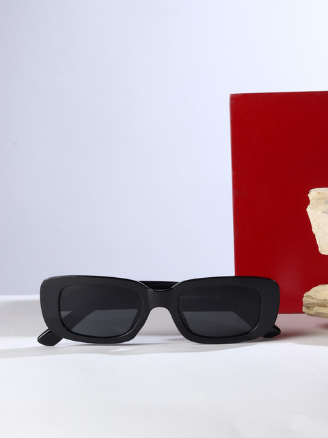 Buy Dressberry Retro Square Sunglasses Black For Men Women