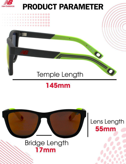 Buy New Balance Retro Square Sunglasses Orange For Men Online