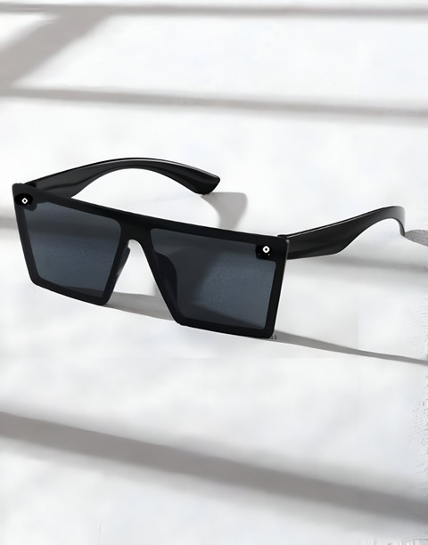 Buy ARICKS Rectangular Sunglasses Black For Men Women Online