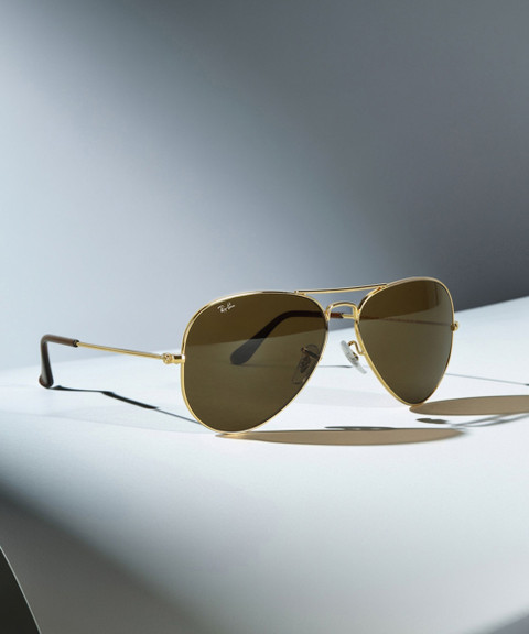 Buy Ray-Ban Aviator Sunglasses Grey For Men Online Best Prices