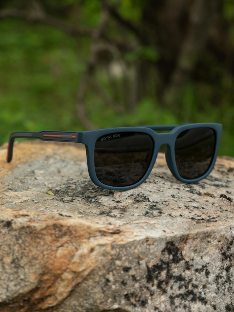 Buy ROYAL SON Retro Square Sunglasses Black For Men Online Best