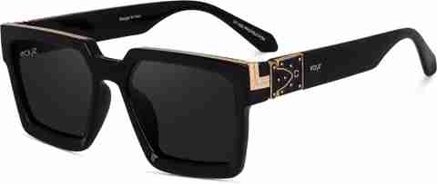 Buy Irayz Retro Square Sunglasses Black For Men & Women