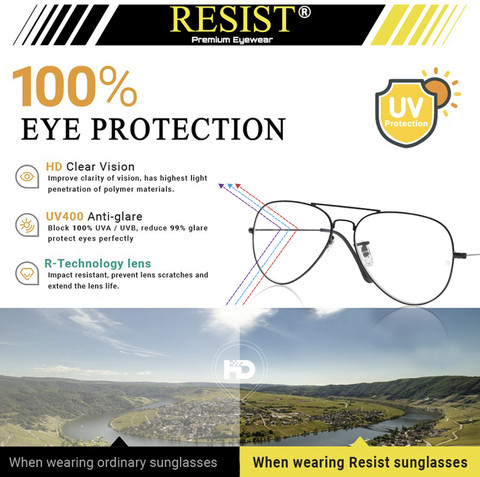 Buy Resist Aviator Sunglasses Clear For Men Women Online Best