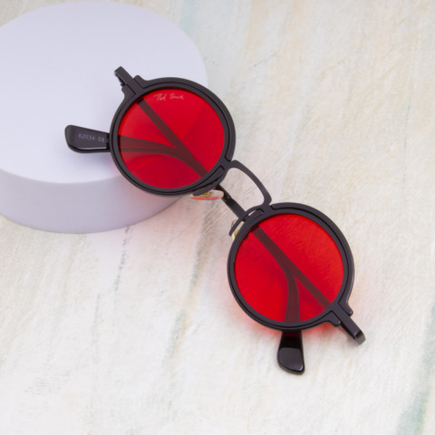 Buy Ted Smith Round Sunglasses Red For Men Women Online Best