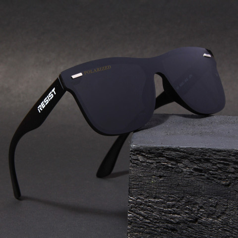 Buy RESIST EYEWEAR Wayfarer Sunglasses Black For Men Women