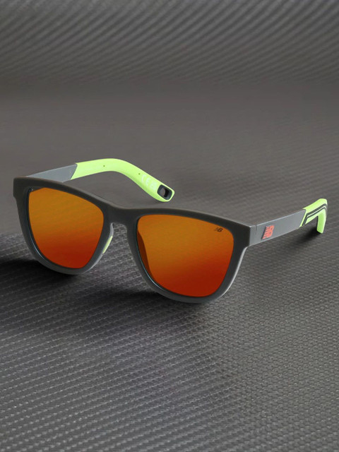 Buy New Balance Retro Square Sunglasses Orange For Men Online