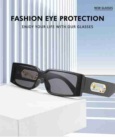 Buy Legend Eyewear Rectangular Sunglasses Black For Boys Girls - Main Image