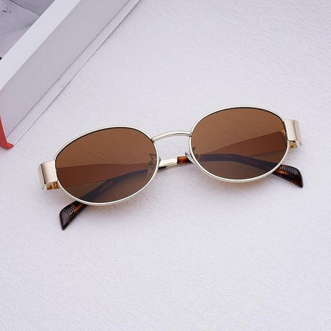 Buy Dressberry Oval Sunglasses Brown For Women Online Best
