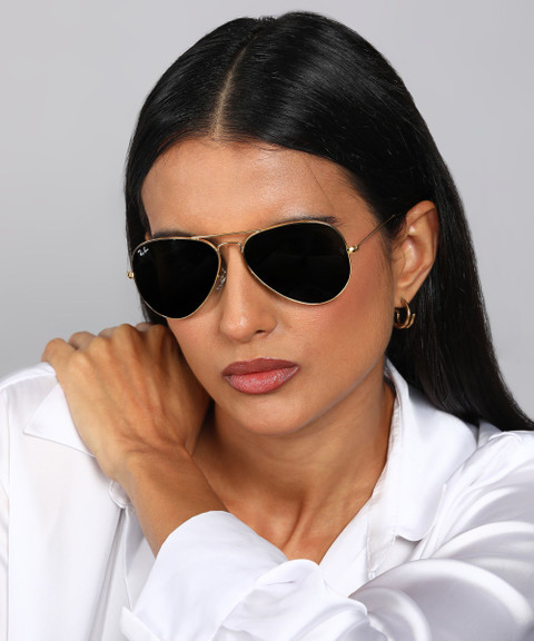 Buy Ray-Ban Aviator Sunglasses Green For Women Online Best