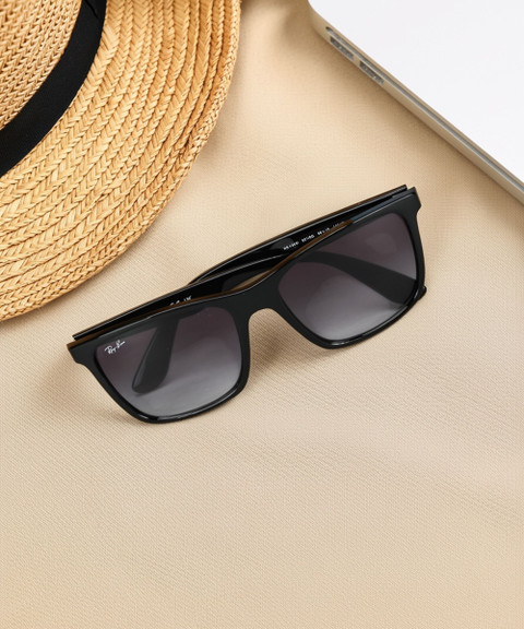 Buy Ray-Ban Retro Square Sunglasses Grey For Men Online @ Best