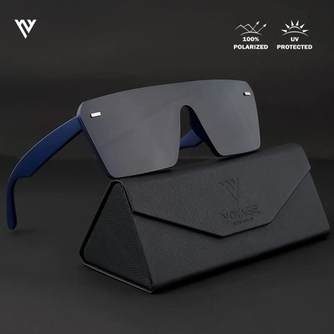Buy VOYAGE Retro Square Sunglasses Black, Blue For Men Women