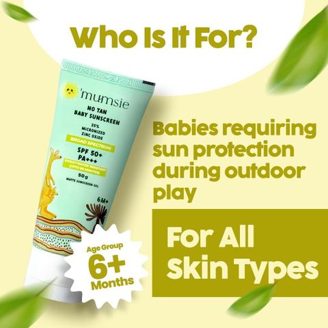 o'mumsie Sunscreen SPF 50+ PA+++ Baby Sunscreen Gel Red