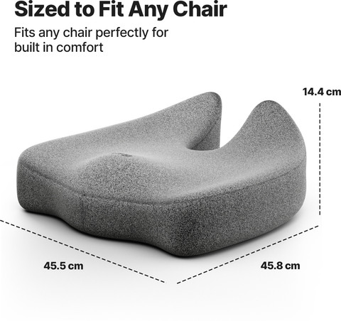 Frido Ultimate Pro Seat Cushion for Hip Tailbone Pain Relief- Light Grey  Back Lumbar Support