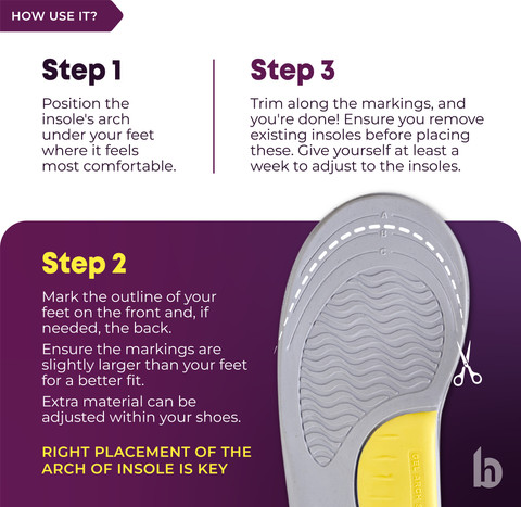 betterhood PosturePro Arch Support Shoe Inserts for Men, Women