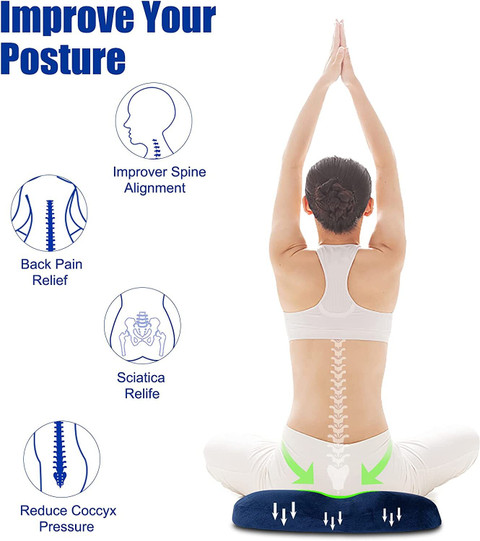 DEBIK Donut Ring Pillow Cushion For Piles Coccyx Sciatica Tailbone Back  Pain Back Lumbar Support