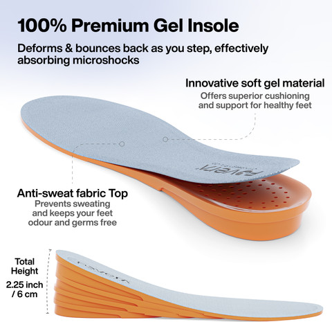 FOVERA Height Increasing Gel Insoles for Men Women With - Main Image