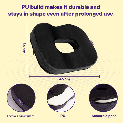 CAREFORCE Donut Pillow for Tailbone Pain Orthopedic Coccyx Cushion