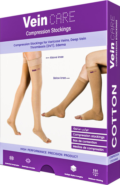 Vein Care Above Knee Compression Stocking (XXL) for Varicose Veins Knee  Support
