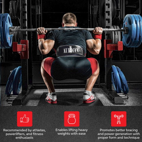 Aurion by 10Club Genuine Leather Weight Lifting Belt Gym Back Support Power  Lifting Belt Weight Lifting Belt