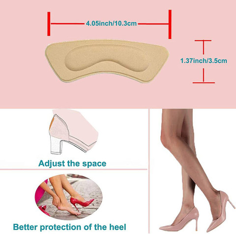 Organity Heel Grips Liner Cushion Inserts for Loose Shoes Heel