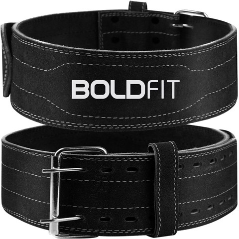 BOLDFIT Gym Belt for Men Weight Lifting Leather Women Weightlifting Belt  Back Support Weight Lifting Belt