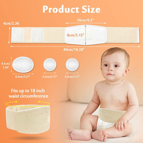 Mybow Umbilical Hernia Belt Baby Belly Button Band Newborn Cover Infant  Tummy Wrap Supporter
