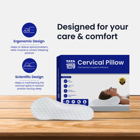 TATA 1mg Cervicall Pillow,for Neck Shoulder Pain Relief with