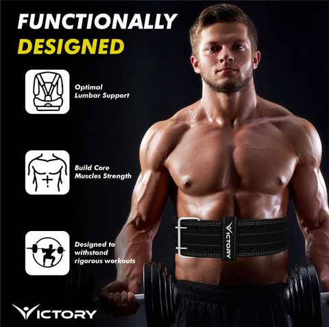 DXM SPORTS Self-Locking Weight Lifting Belt - Men Women Gym
