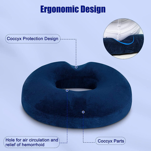 DEBIK Donut Ring Pillow Cushion For Piles Coccyx Sciatica Tailbone Back  Pain Back Lumbar Support