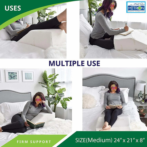 METRON Orthopedic Leg Rest Elevating Wedge Pillow Reduces Back