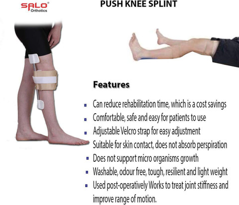 Salo Orthotics Push Knee Brace/Splint-Ligament Tear (Mid Thigh To Lower  Calf- 13 inch) Knee Support