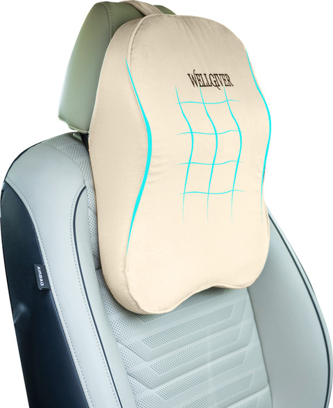 WELLGIVER Memory Foam Car Neck Pillow Cushion for Universal Car