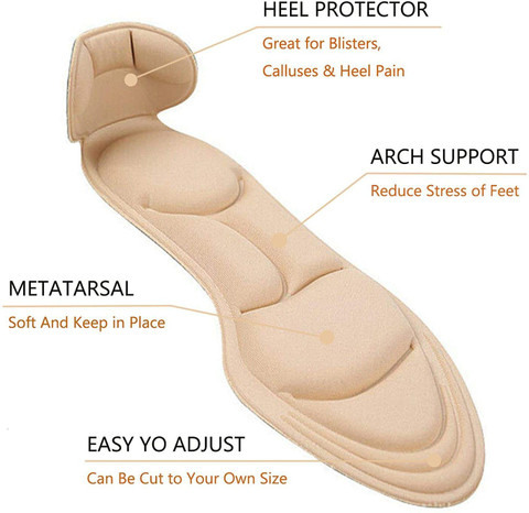 Gel Insoles Soft Heel Inserts Crafty Heel Cushion Inserts Comfort