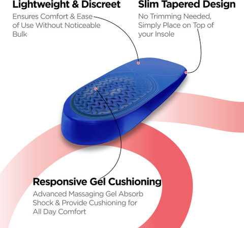 Dr Trust USA Orthopedic Gel Heel Pads 372 (UK 5-11) Relief Plantar