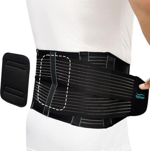 TYNOR Back Support Belt, Black, Large, Unit Back Lumbar