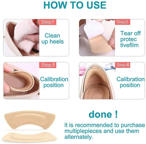 Organity Heel Grips Liner Cushion Inserts for Loose Shoes Heel