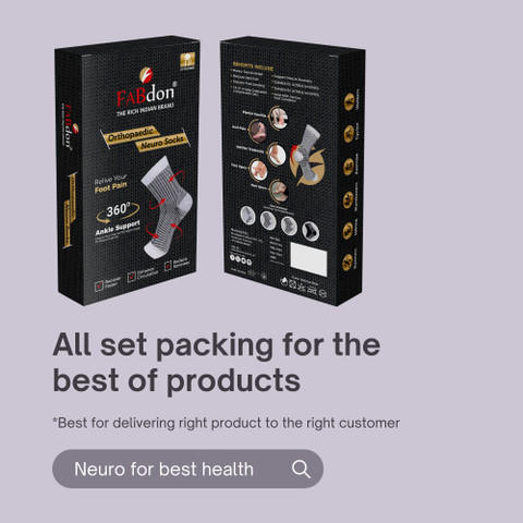 FABdon Neuropathy Socks I Orthopedic Neuro Sock I Open Toe Ankle