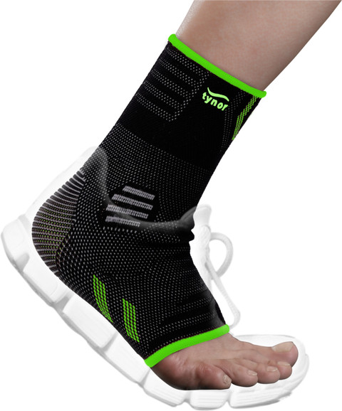 TYNOR Ankle Support Air Pro, Black Green, Medium, Unit Ankle