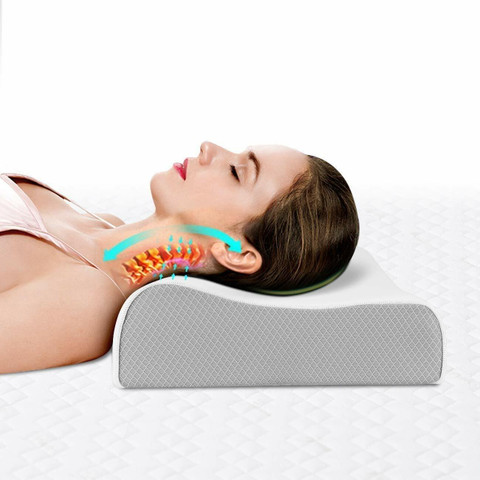 PRATIK MARKETING Memory Foam Pillow,Orthopedic Pillow for Neck Pain  Cervical Contour Memory Foam Neck Support