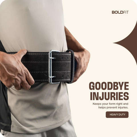 BOLDFIT Gym Belt for Men Weight Lifting Leather Women