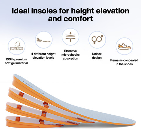 FOVERA Height Increasing Gel Insoles for Men Women With