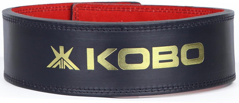 KOBO 13 mm Leather Power Lifting Lever Belt Natural Leather Back Lumbar  Support