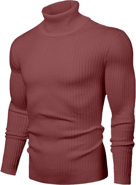 NORTHWIND Woven Turtle Neck Casual Men Red Sweater - Buy NORTHWIND