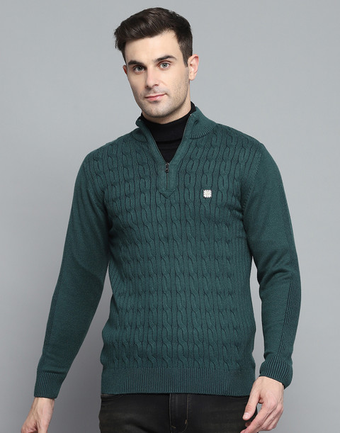 Flipkart Monte Carlo Green Sweater MONTE CARLO Self Design Turtle