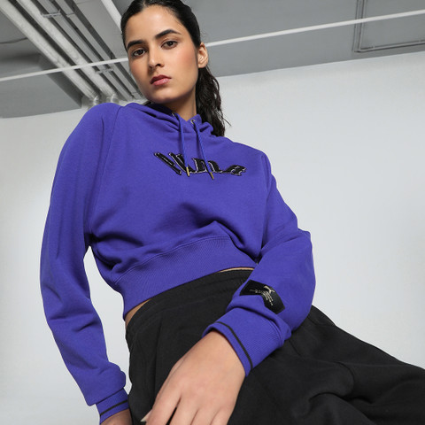 puma full sleeve printed women sweatshirt